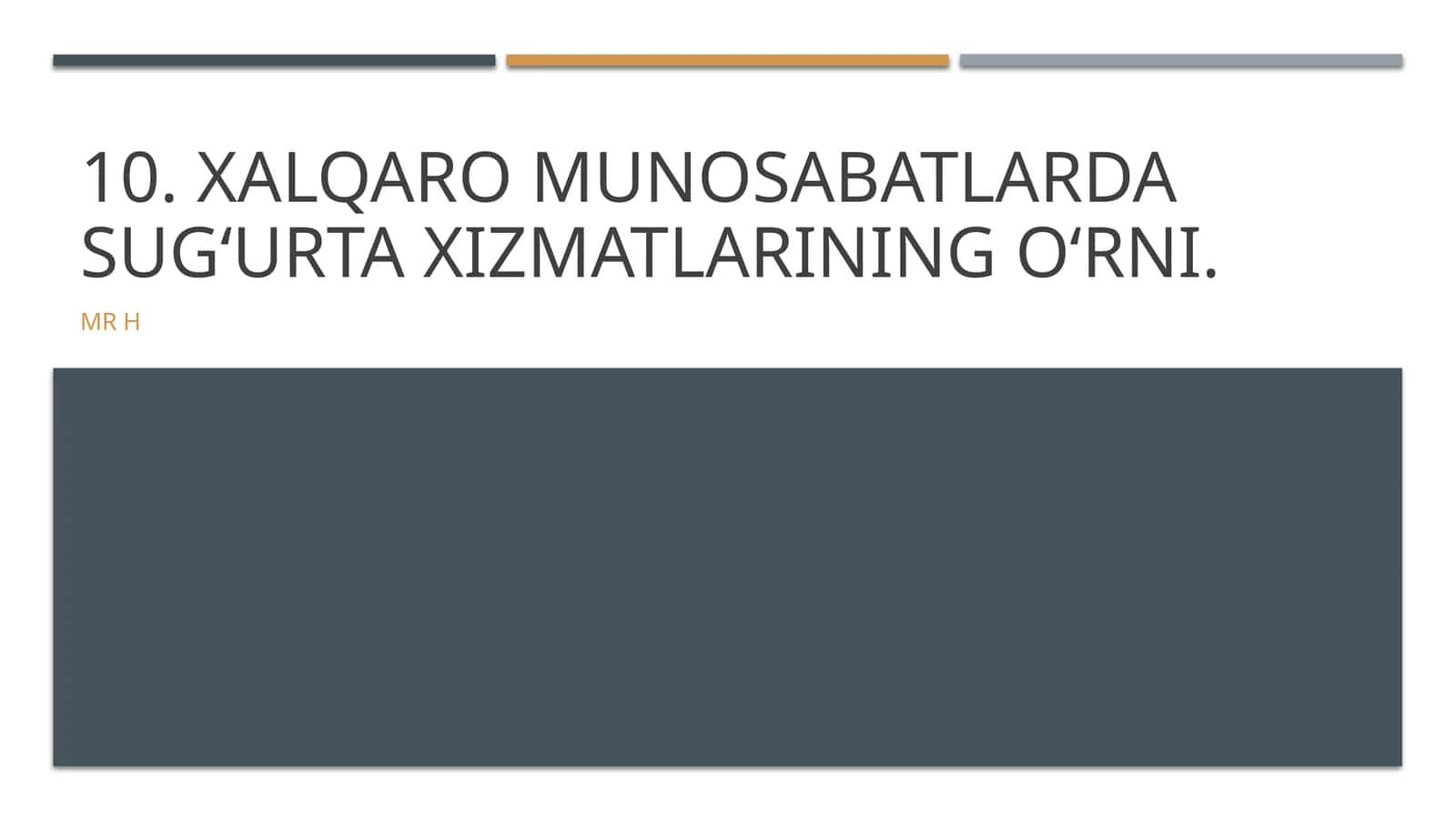 Xalqaro munosabatlarda sug‘urta xizmatlarining o‘rni