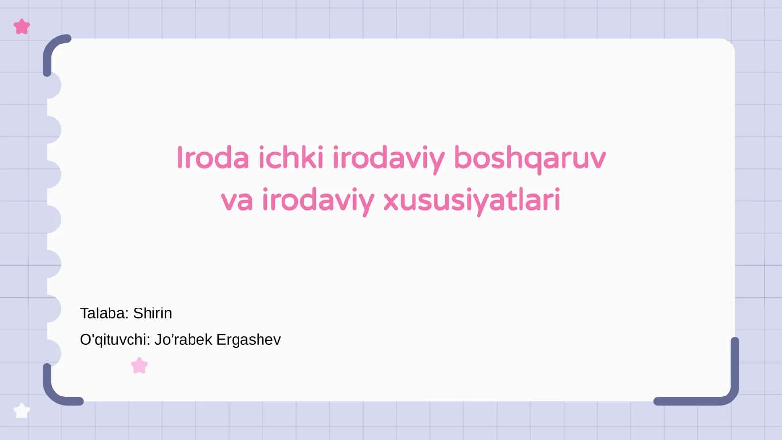 Iroda ichki irodaviy boshqaruv va irodaviy xususiyatlari