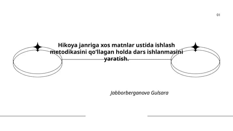 Hikoya janriga xos matnlar ustida ishlash metodikasi