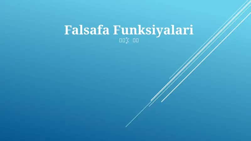 Falsafa Funksiyalari