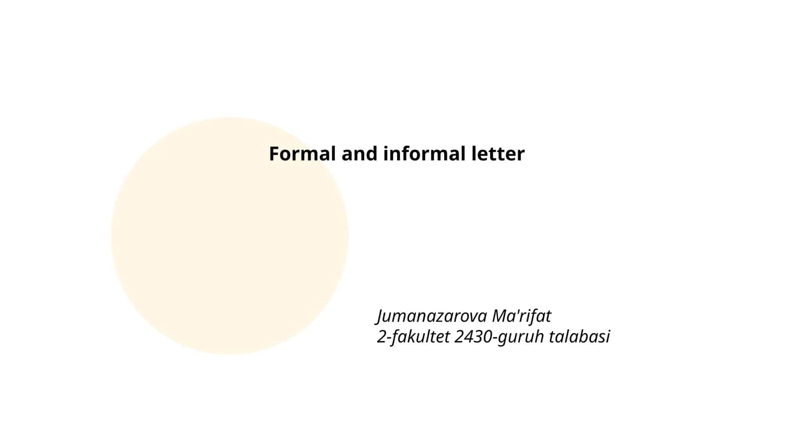 Job Application Letter