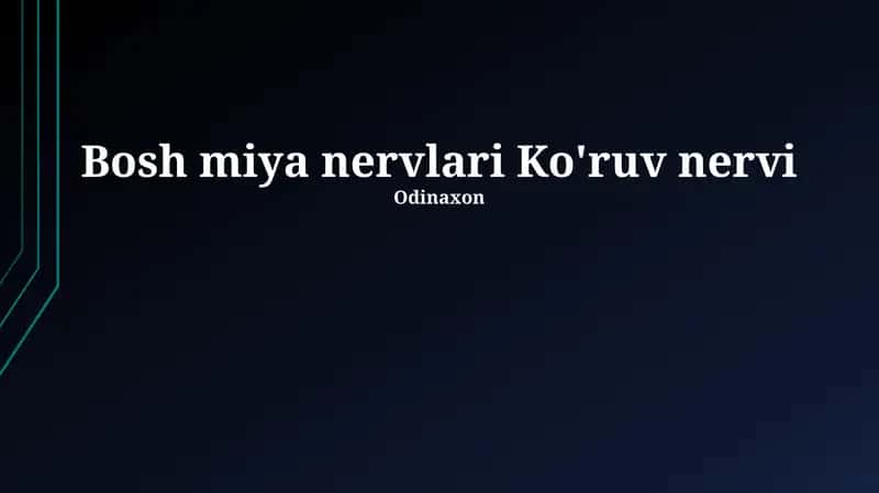 Ko'rish Nervi