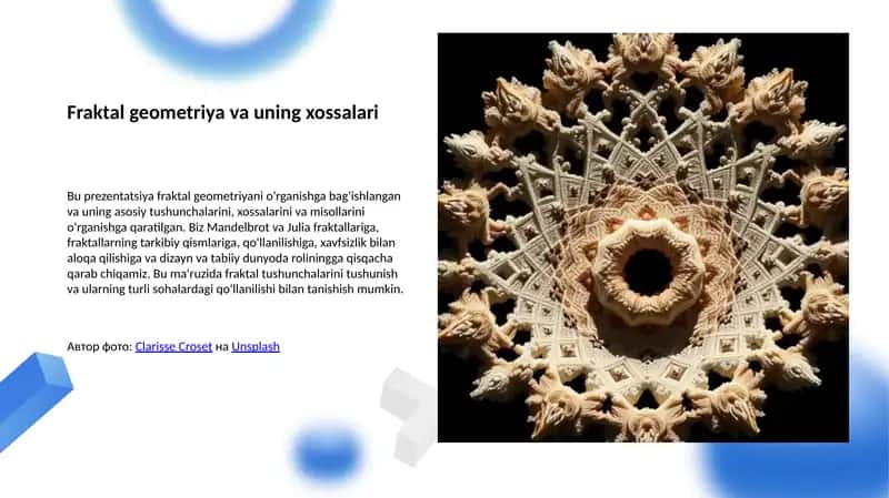 Fraktal geometriya va uning xossalari