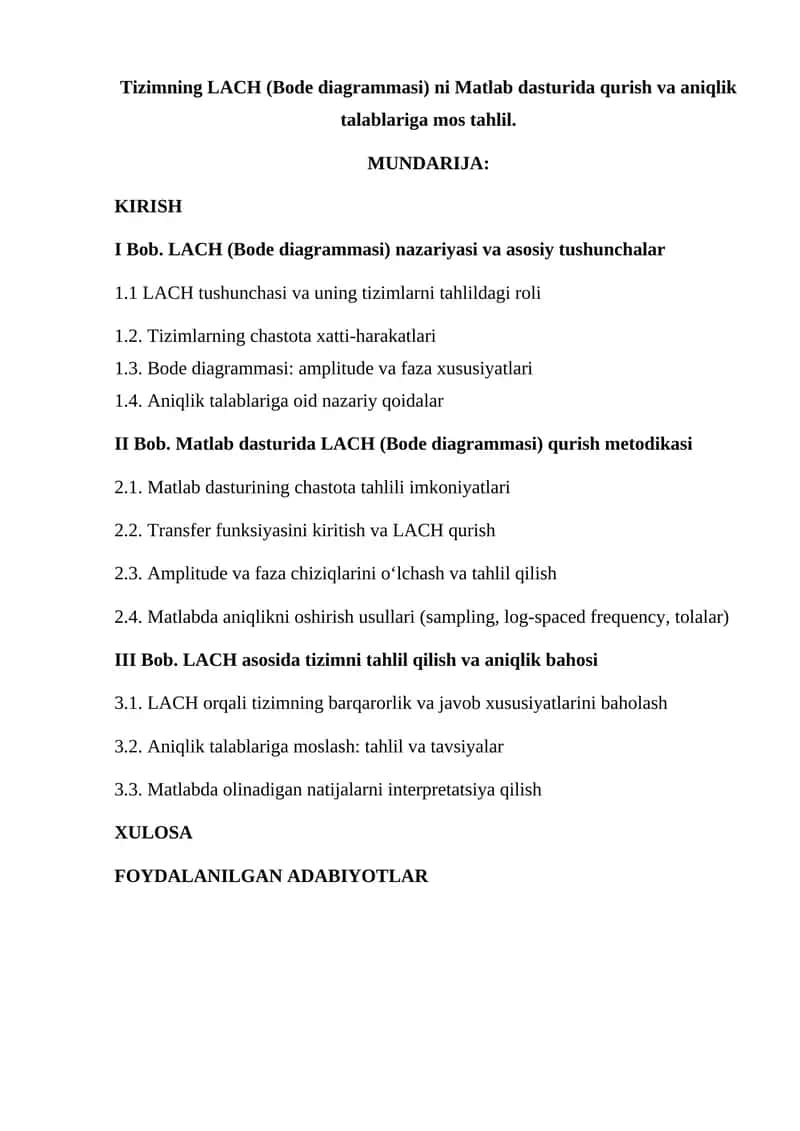 LACH (Bode diagrammasi)