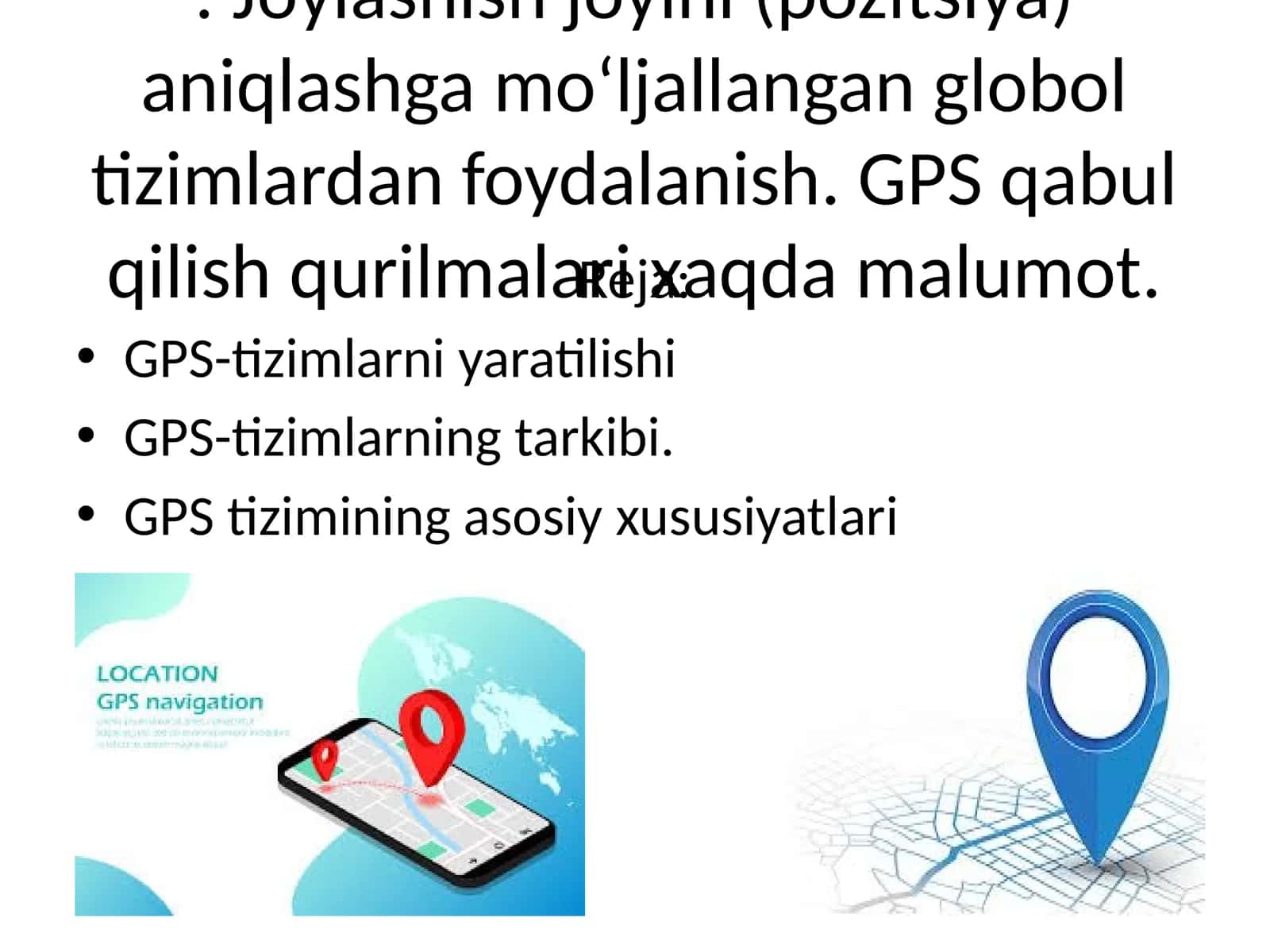 GPS-tizimlarni yaratilishi