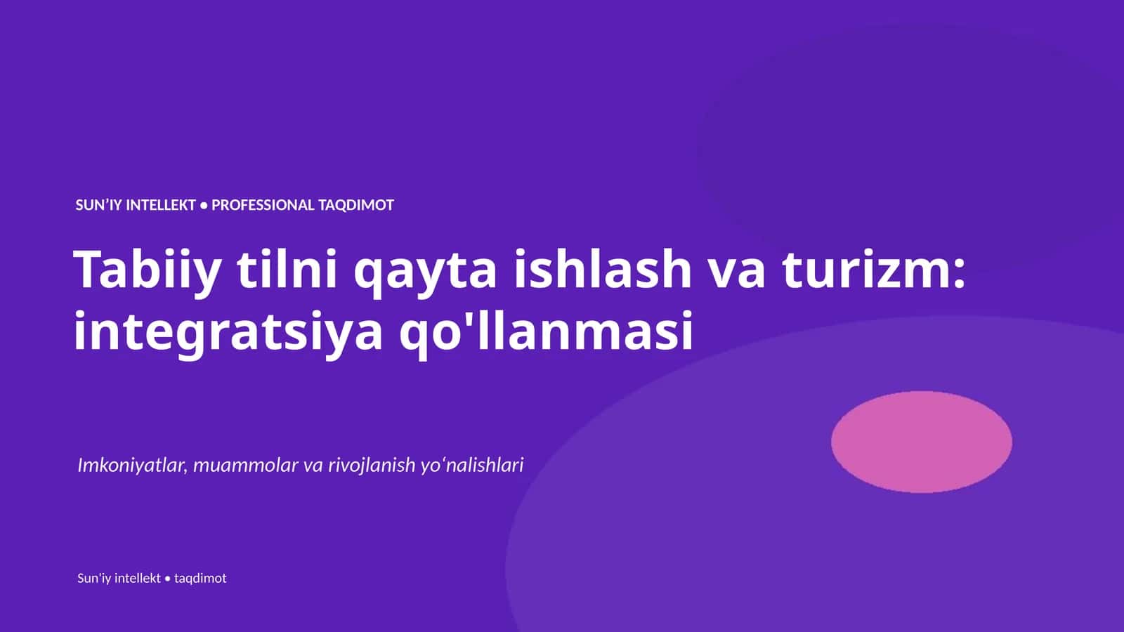 Tabiiy tilni qayta ishlash va turizm: integratsiya qo'llanmasi