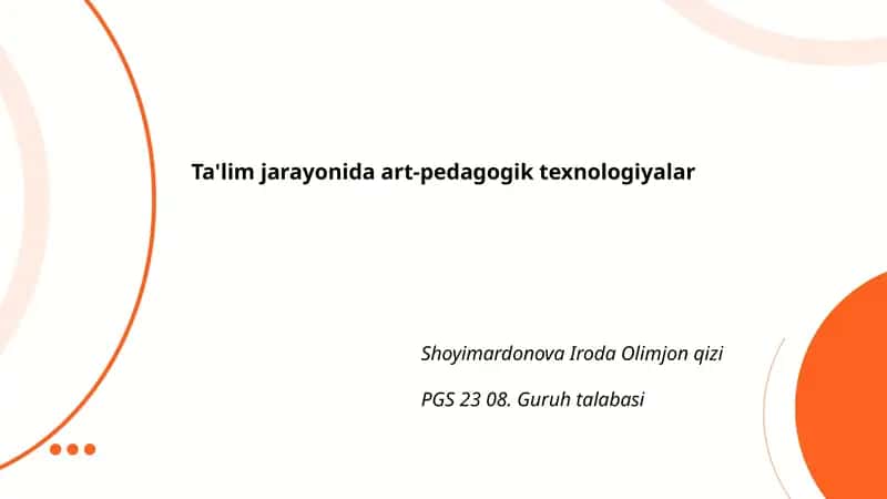 Art-pedagogik texnologiyalar