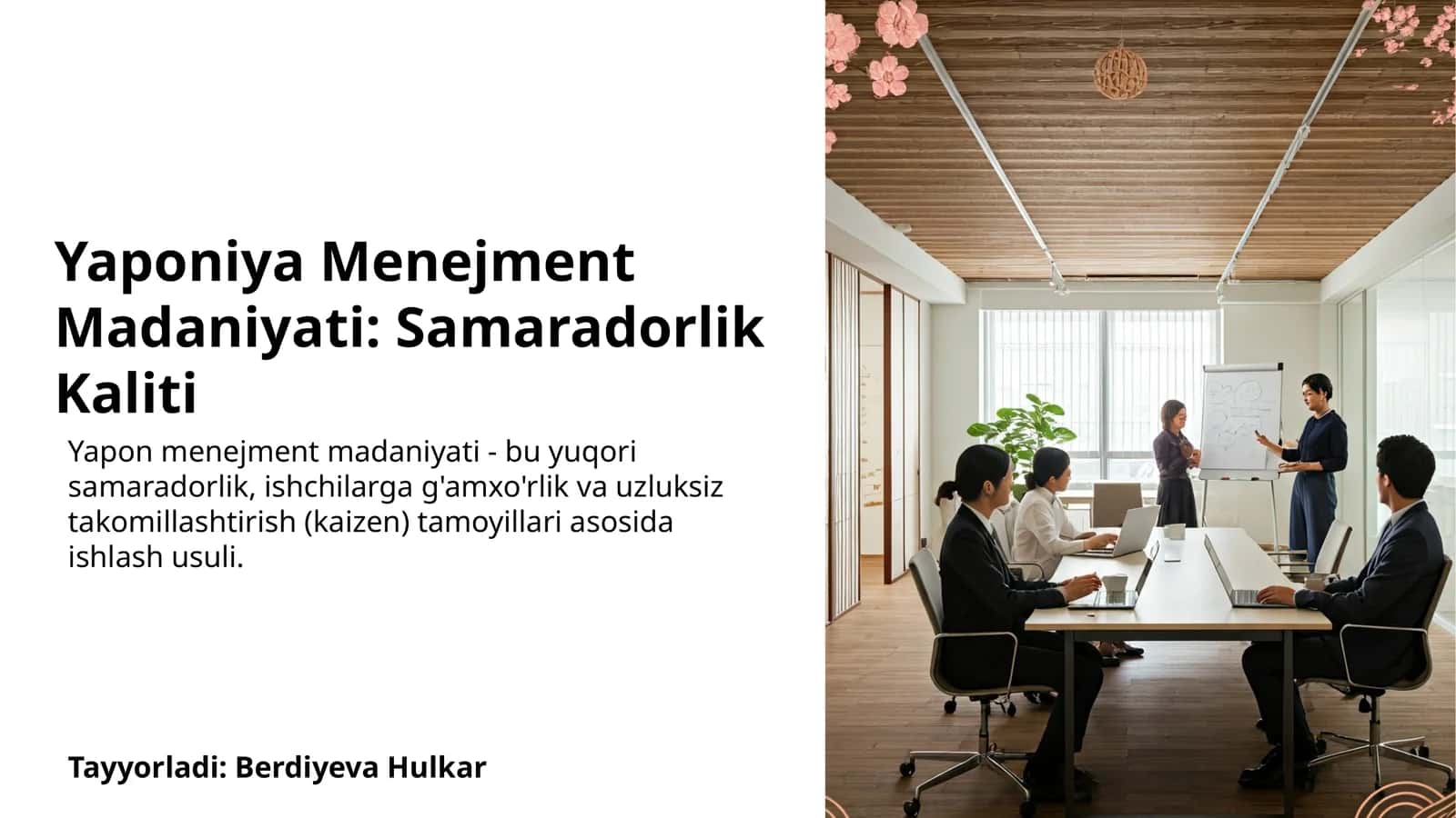 Yaponiya Menejment Madaniyati: Samaradorlik Kaliti