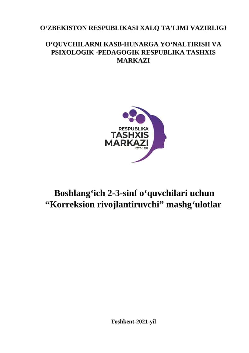 Korreksion rivojlantiruvchi mashg'ulotlar
