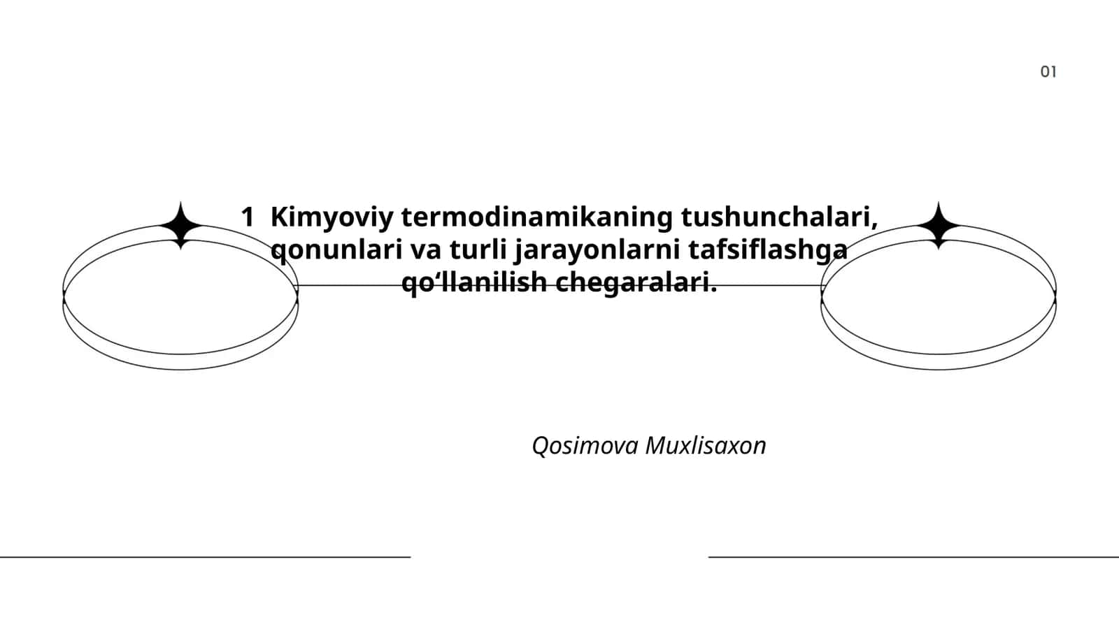 Kimyoviy termodinamikaning tushunchalari, qonunlari va turli jarayonlarni tafsiflashga qoʻllanilish chegaralari