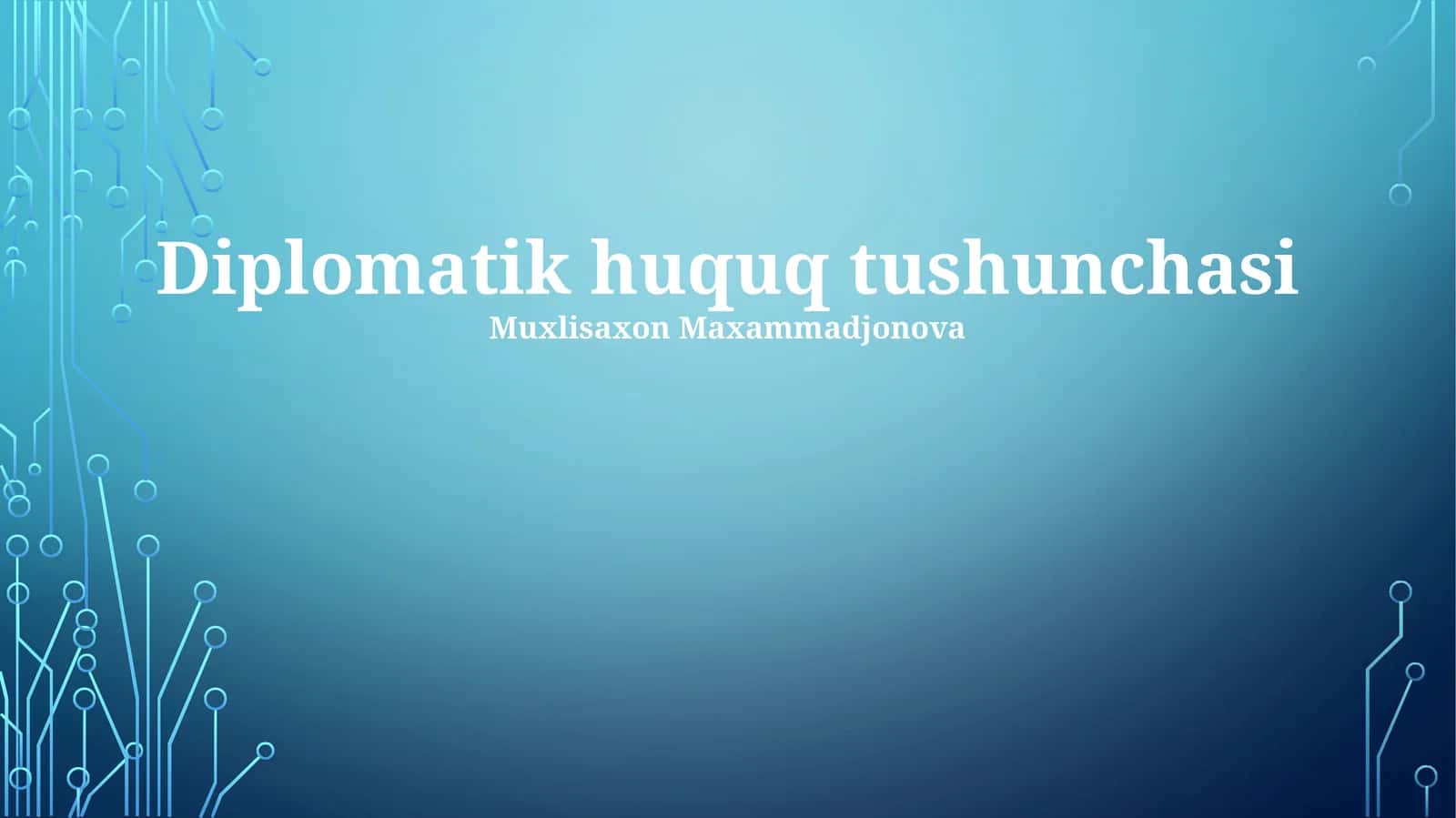 Diplomatik huquq tushunchasi