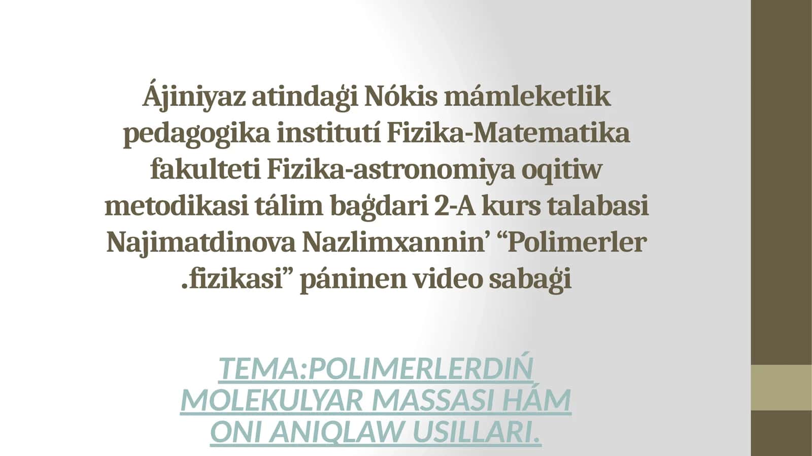 Polimerler fizikasi