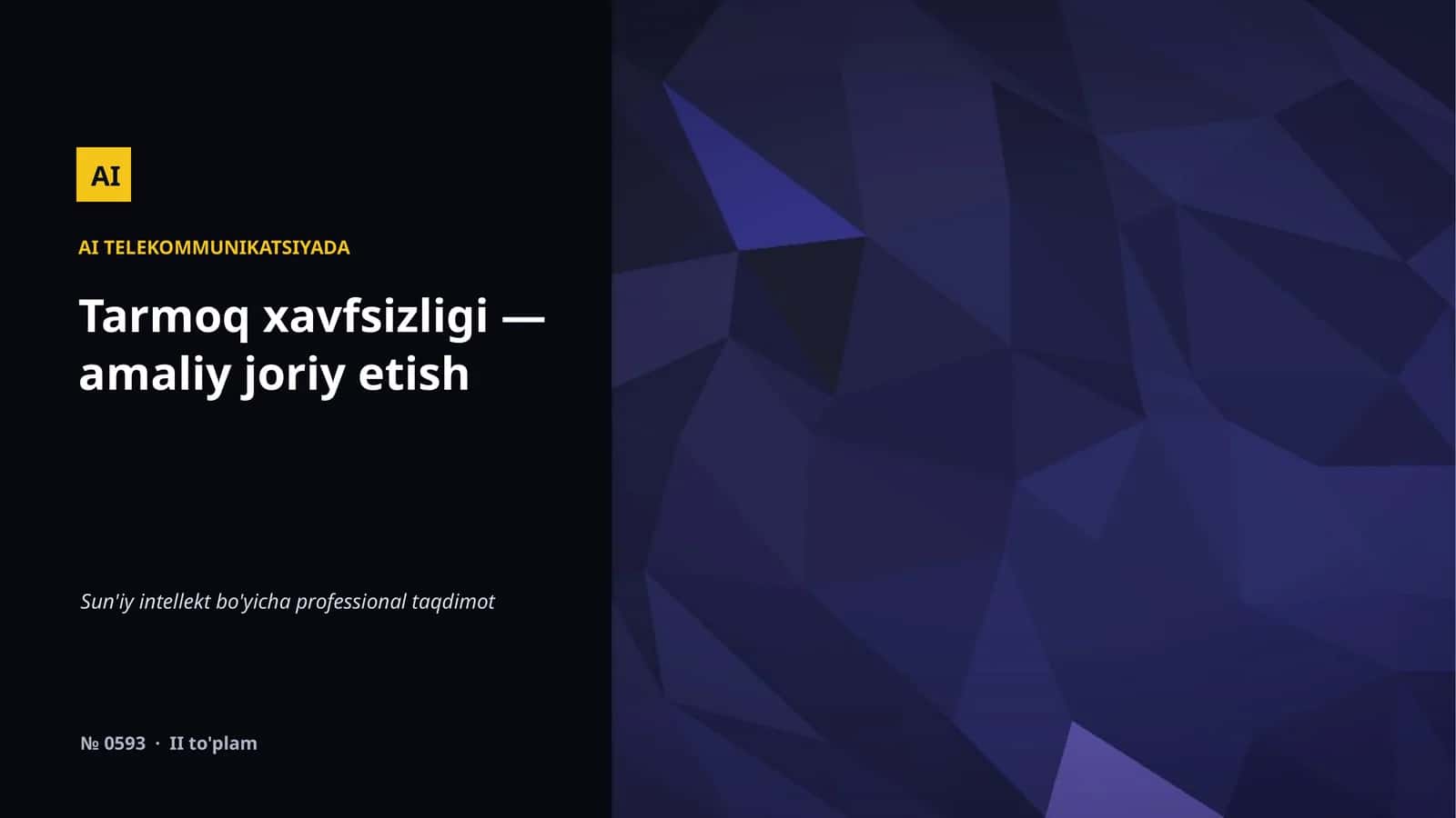 TELEKOMMUNIKATSIYADA AI