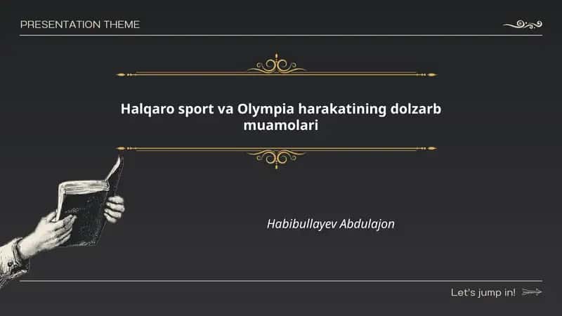Halqaro sport va Olympia harakatining dolzarb muamolari