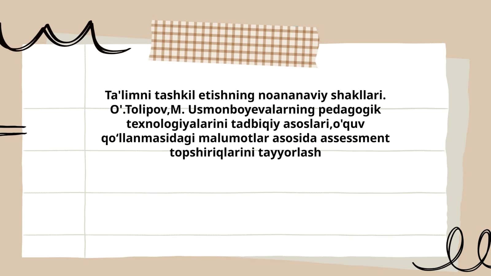 Pedagogik texnologiyalar