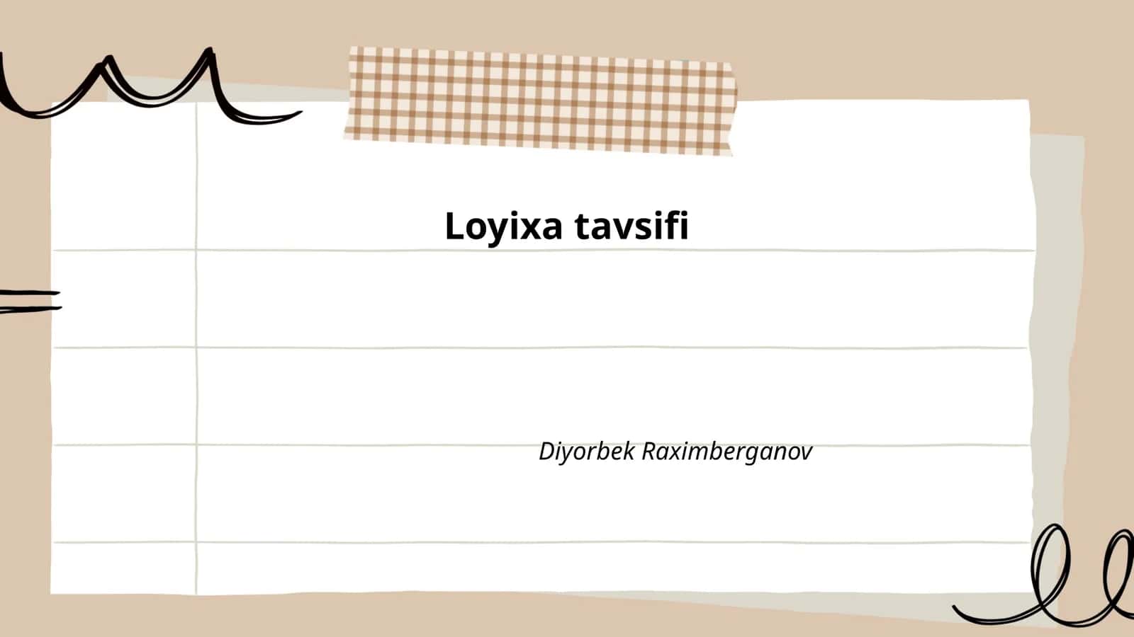 Loyixa tavsifi