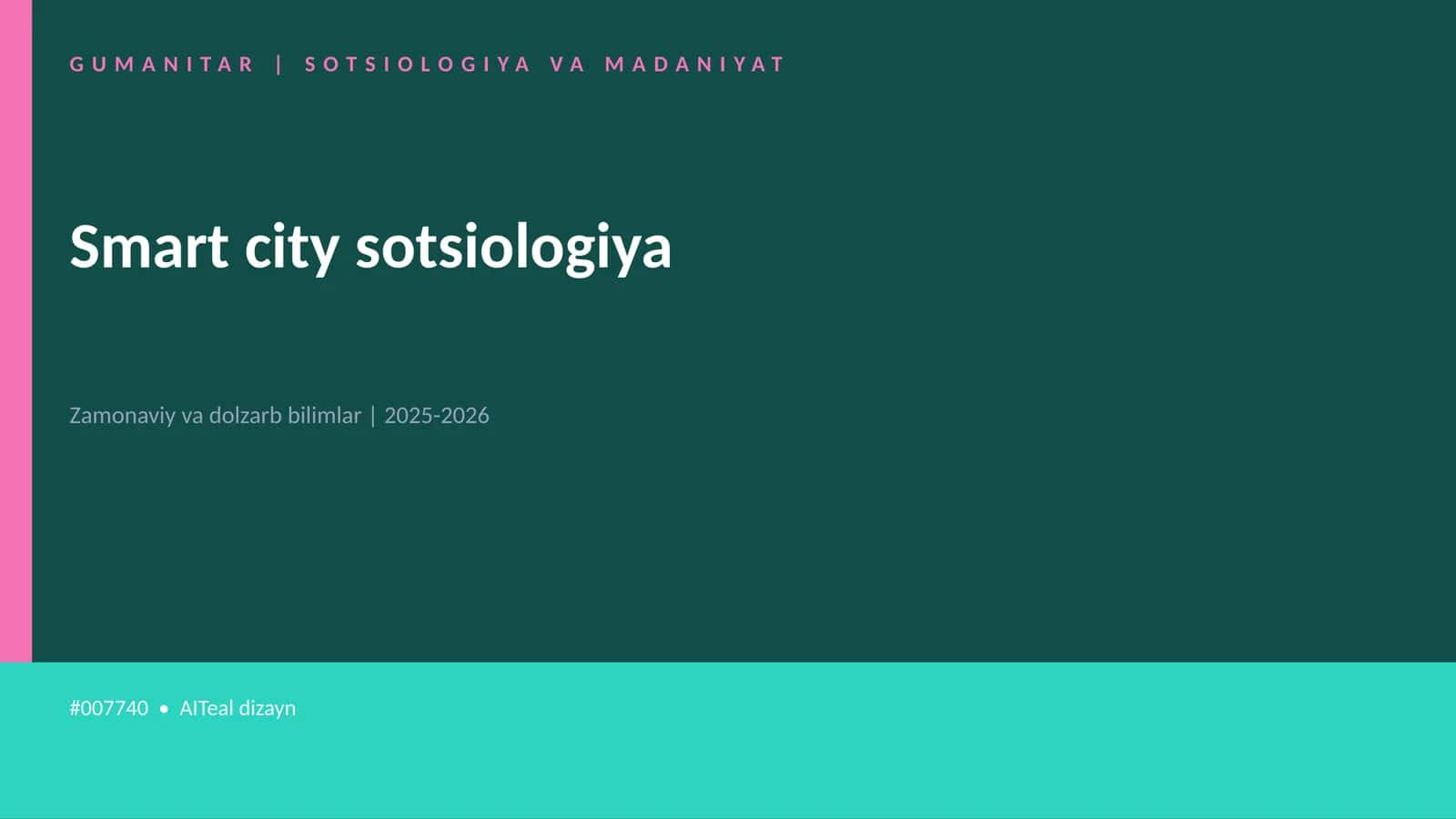 Smart city sotsiologiya