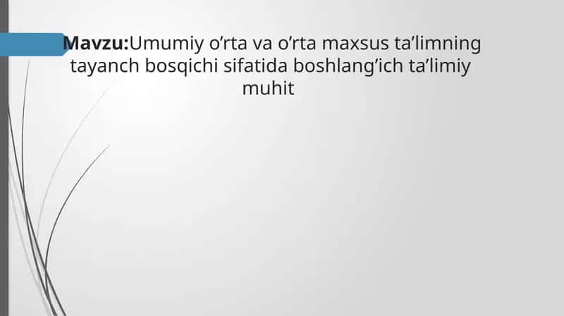 Ta'lim to'g'risida Qonun