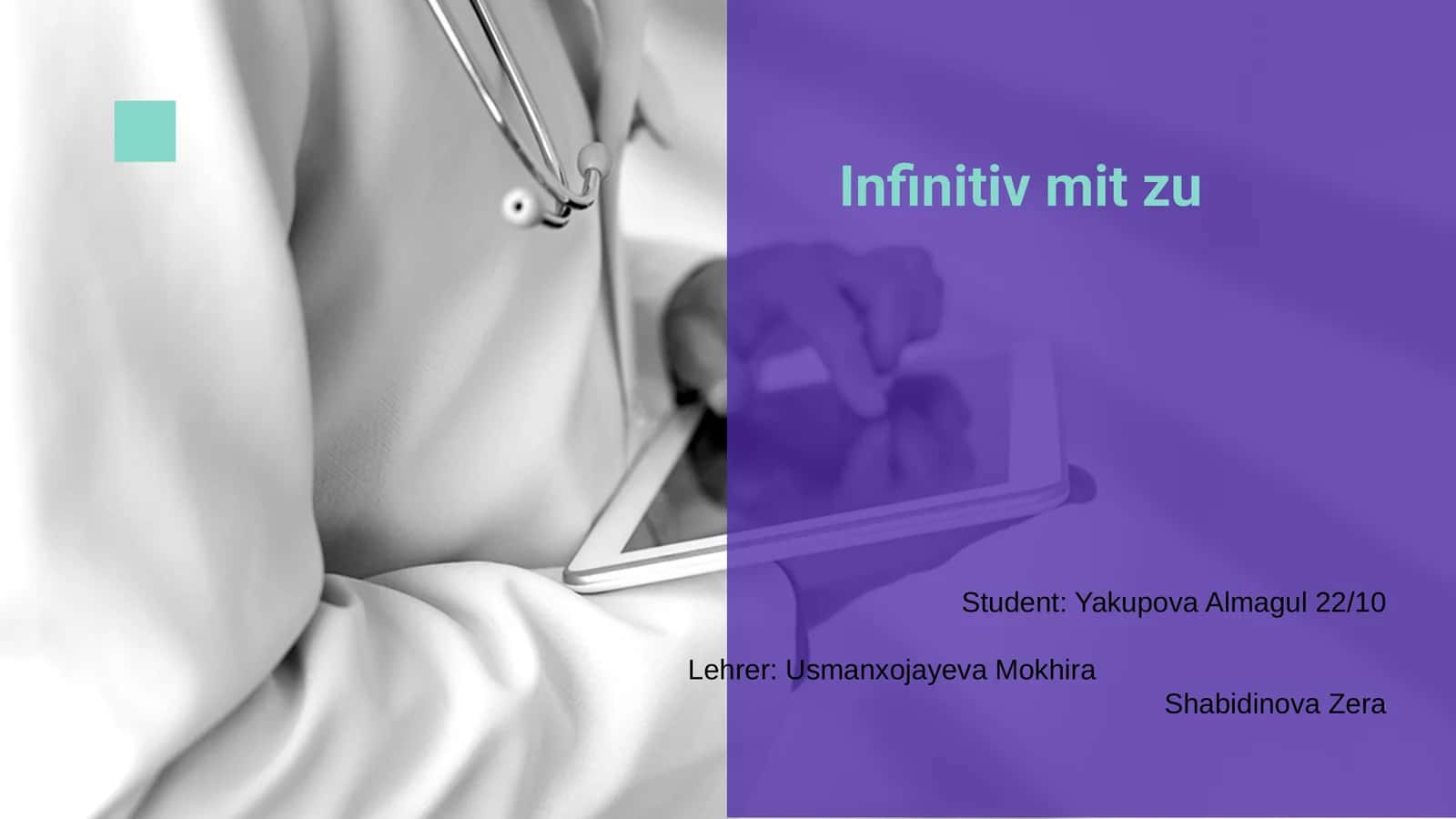 Infinitiv mit zu