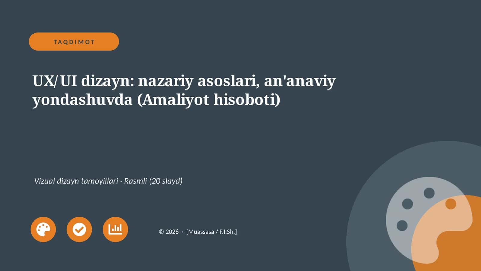 UX/UI dizayn: nazariy asoslari, an'anaviy yondashuvda