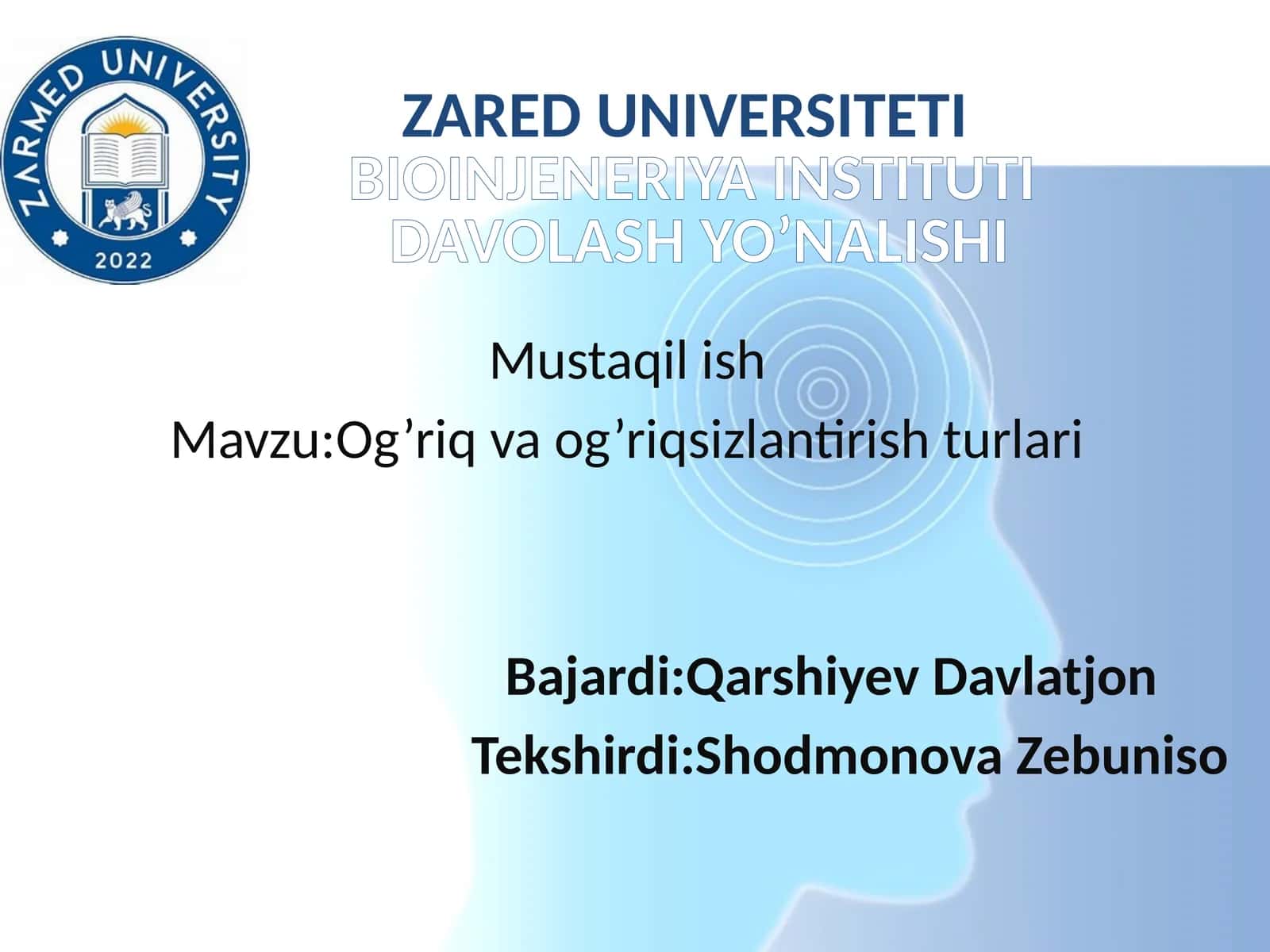 anesteziya og'riqsizlantirish turlari