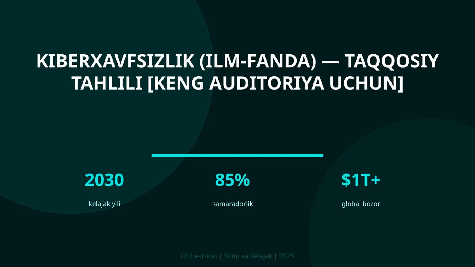 Kiberxavfsizlik (ilm-fanda) — taqqosiy tahlili [keng auditoriya uchun]