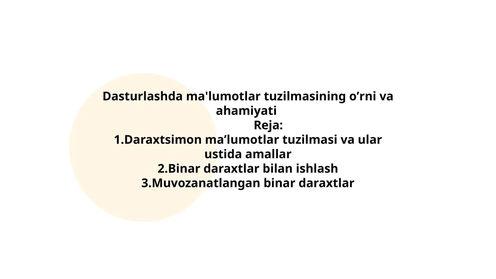 Dasturlashda ma'lumotlar tuzilmasi