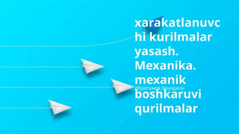 Mexanik boshqariladigan qurilmalar: turlari va qo'llanilishi