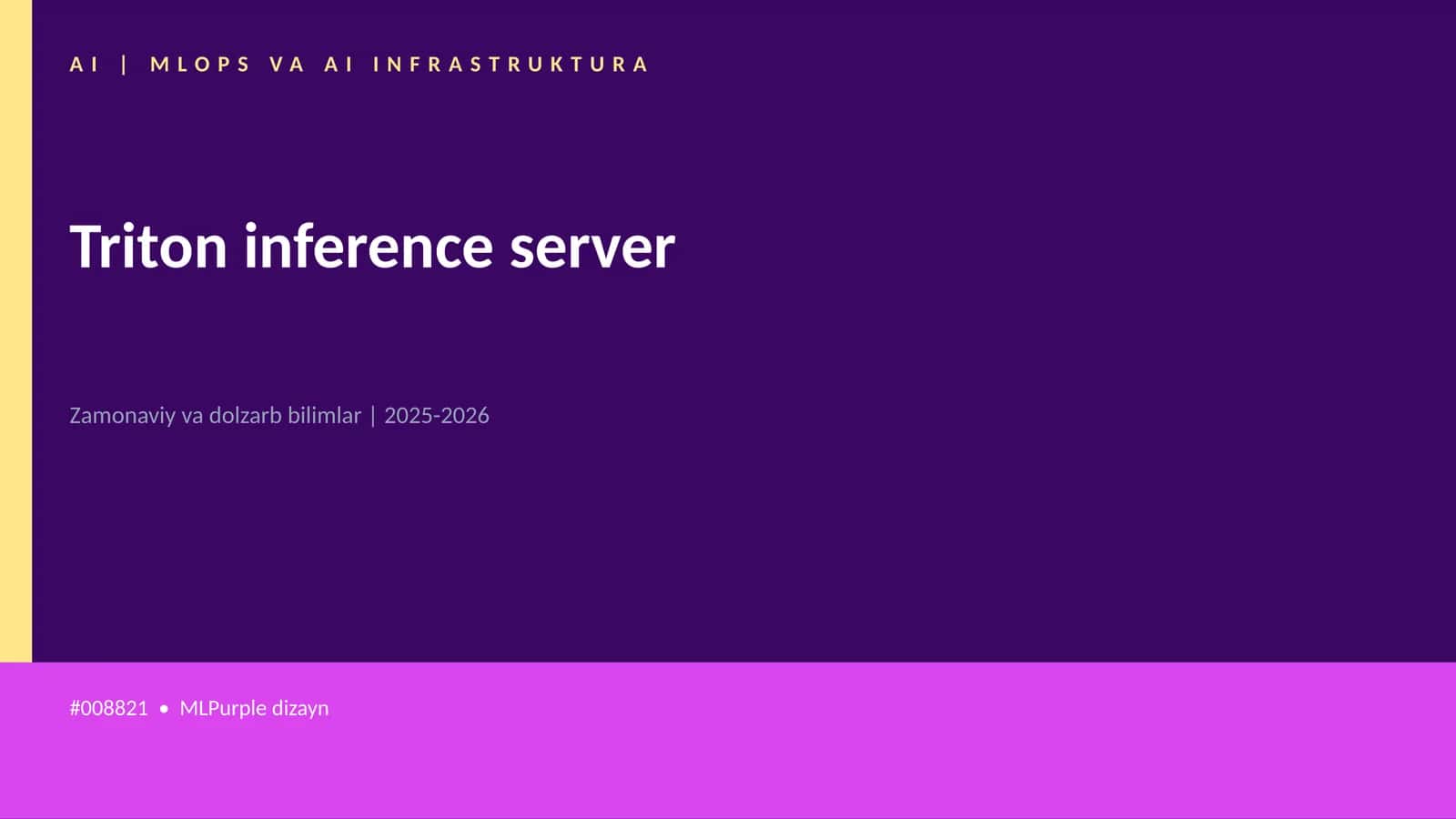 AI | MLOPS VA AI INFRASTRUKTURA