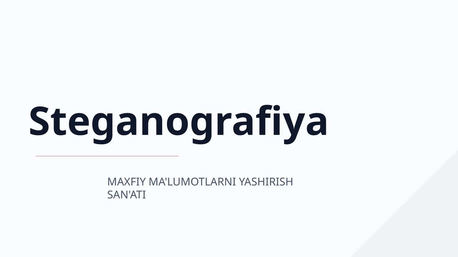 Steganografiya