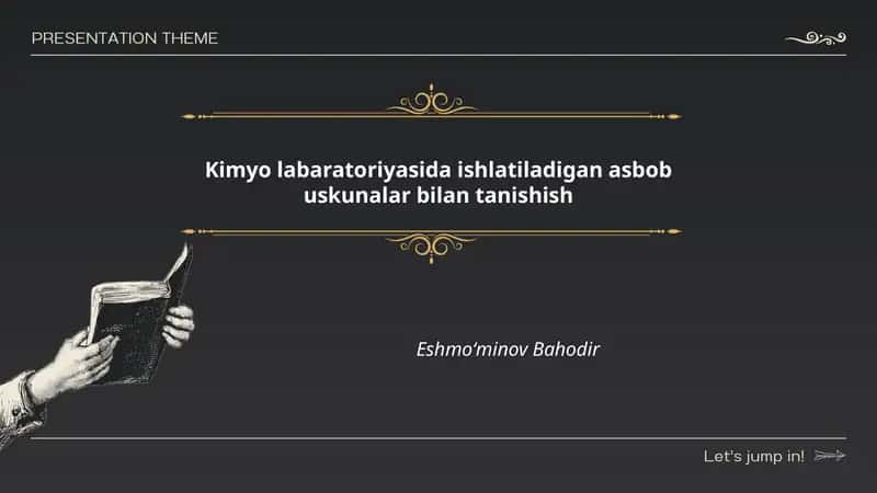 Kimyo labaratoriyasida ishlatiladigan asbob uskunalar bilan tanishish