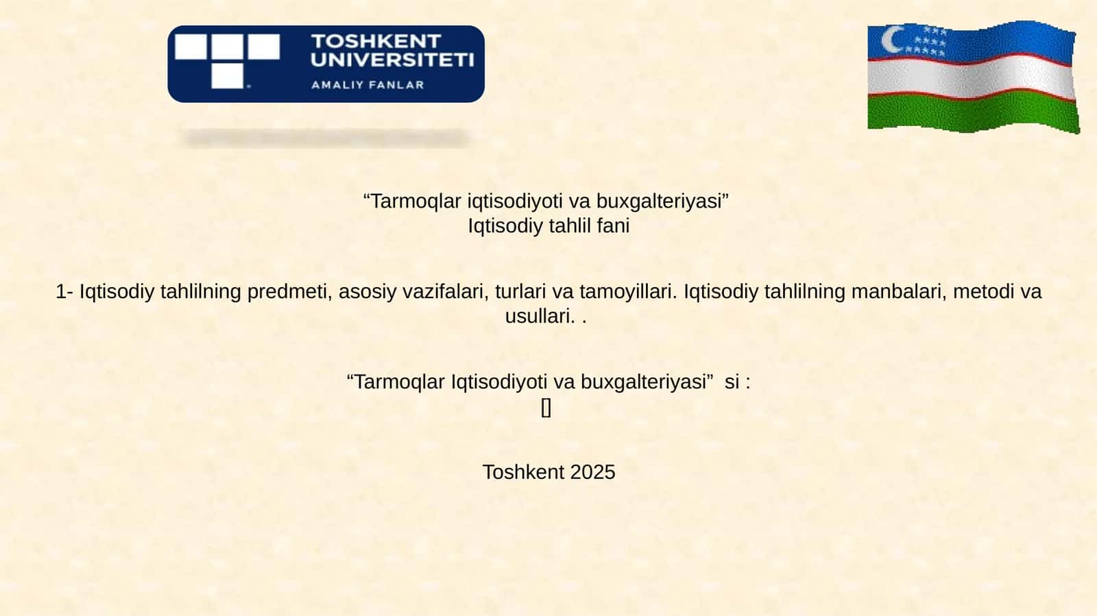 Iqtisodiy tahlil fani
