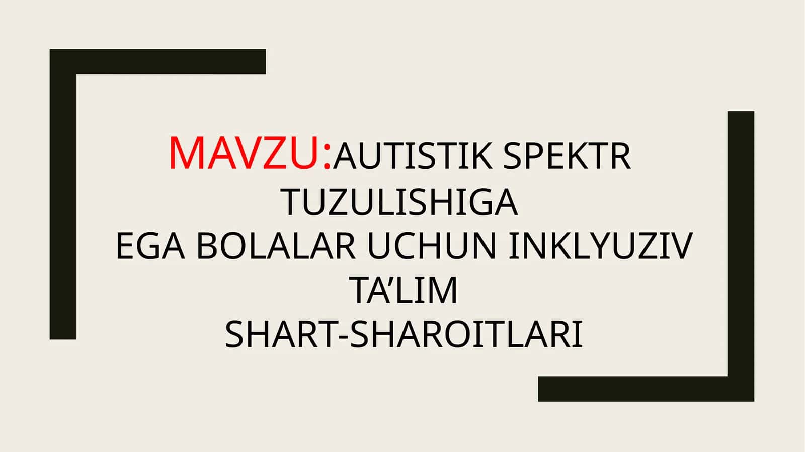 Autistik spektr tuzulishiga ega bolgan bolalar