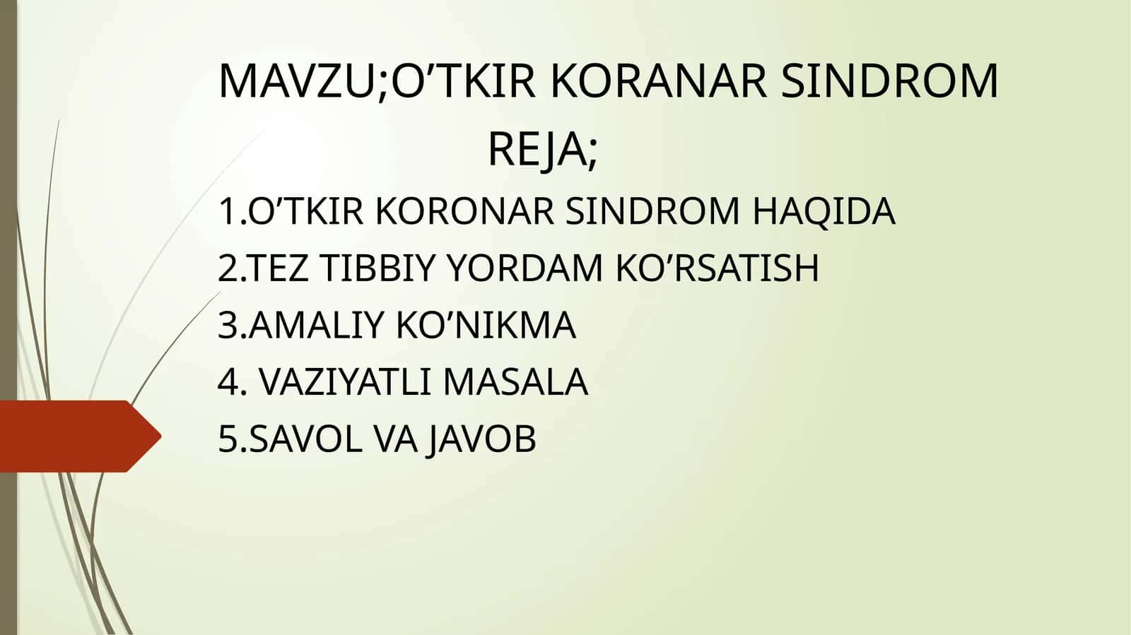 O’TKIR KORANAR SINDROM