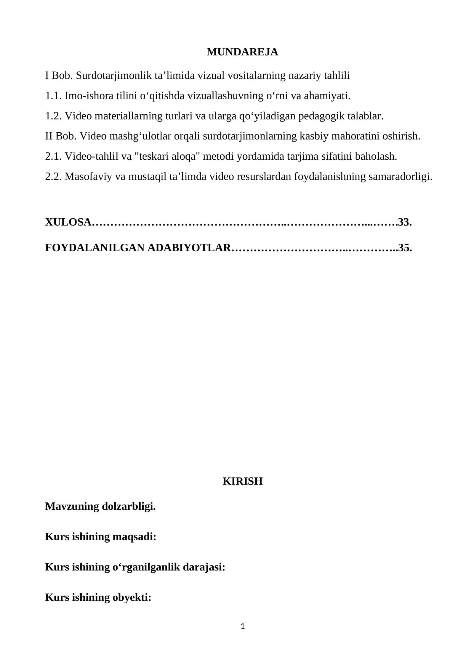 SURDOTARJIMONLIK TA'LIMIDA VIZUAL VOSITALARNING NAZARIY TAHLILI