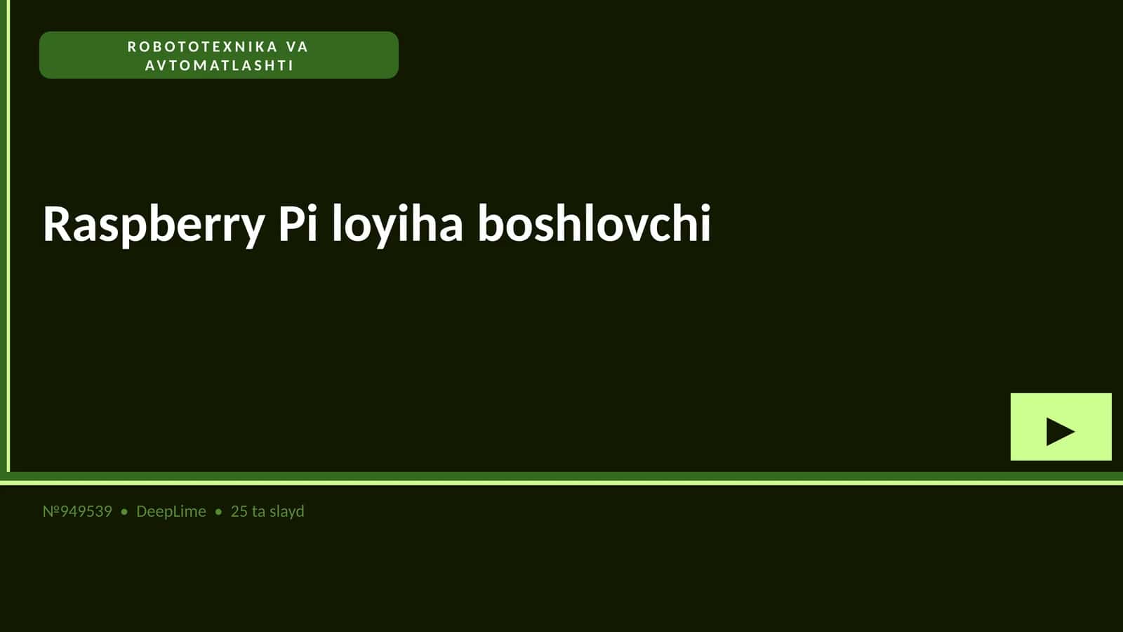 Raspberry Pi loyiha boshlovchi