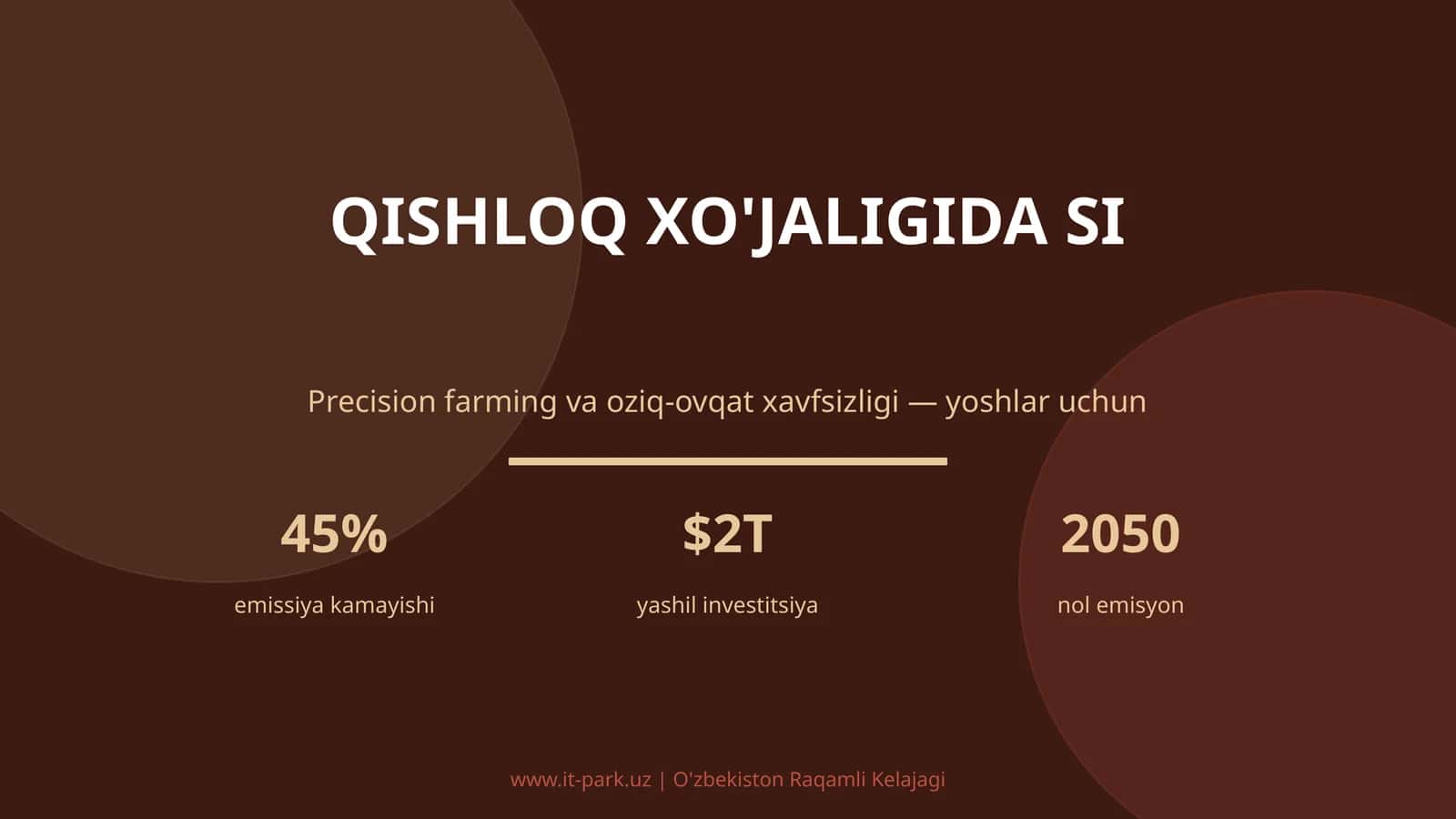 Qishloq xo'jaligida SI