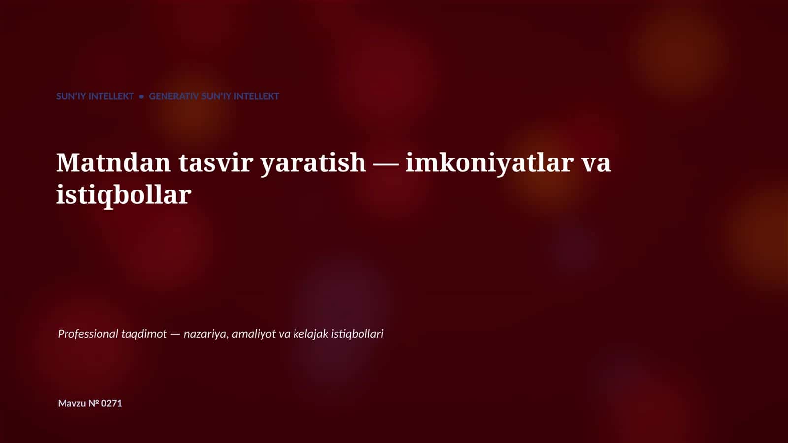 GENERATIV SUN'IY INTELLEKT