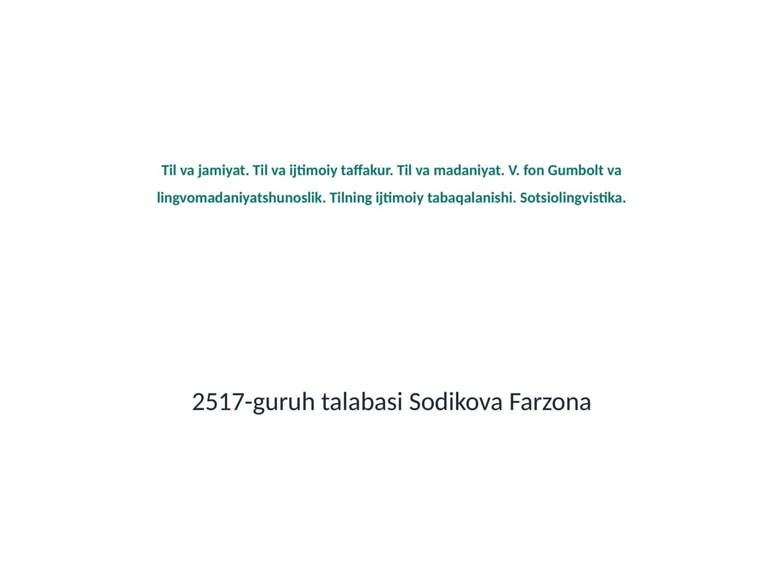 Til va Jamiyatning O'zaro Ta'siri