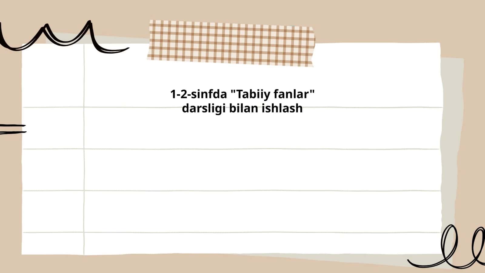 1-2-sinfda "Tabiiy fanlar" darsligi bilan ishlash