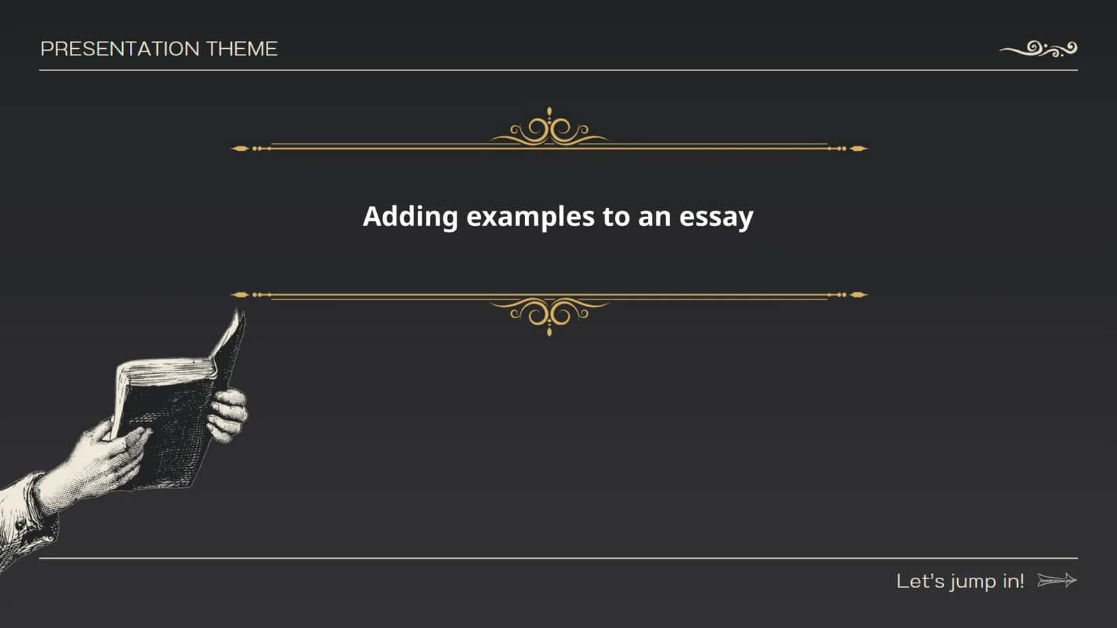 Adding examples to an essay