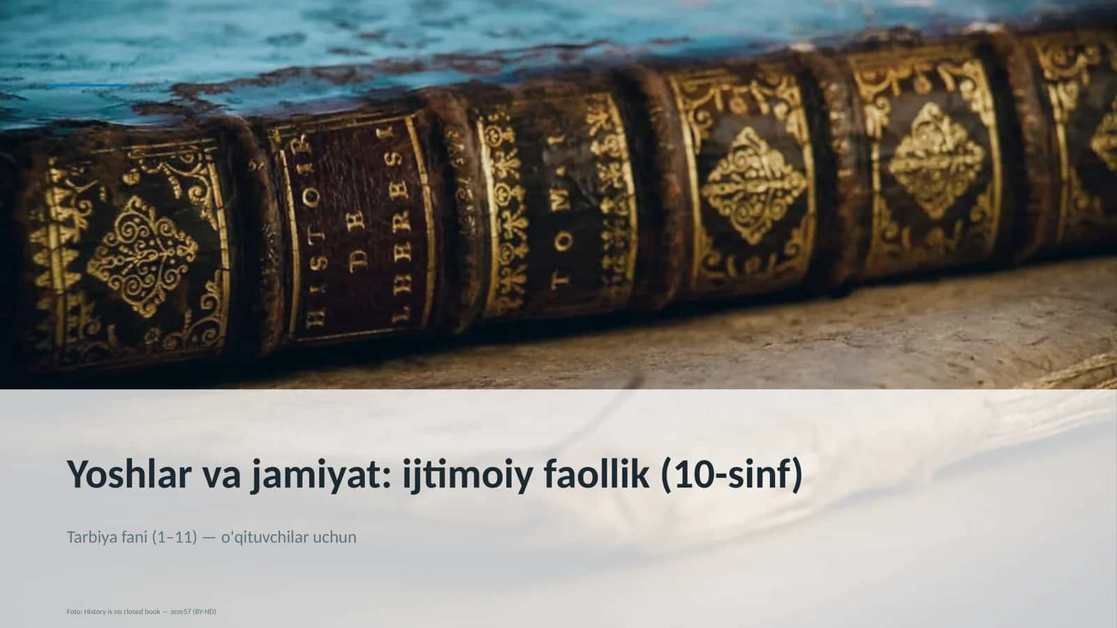 Yoshlar va jamiyat: ijtimoiy faollik (10-sinf)