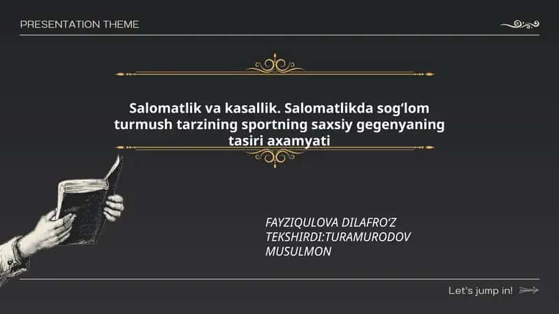 Salomatlik va kasallik