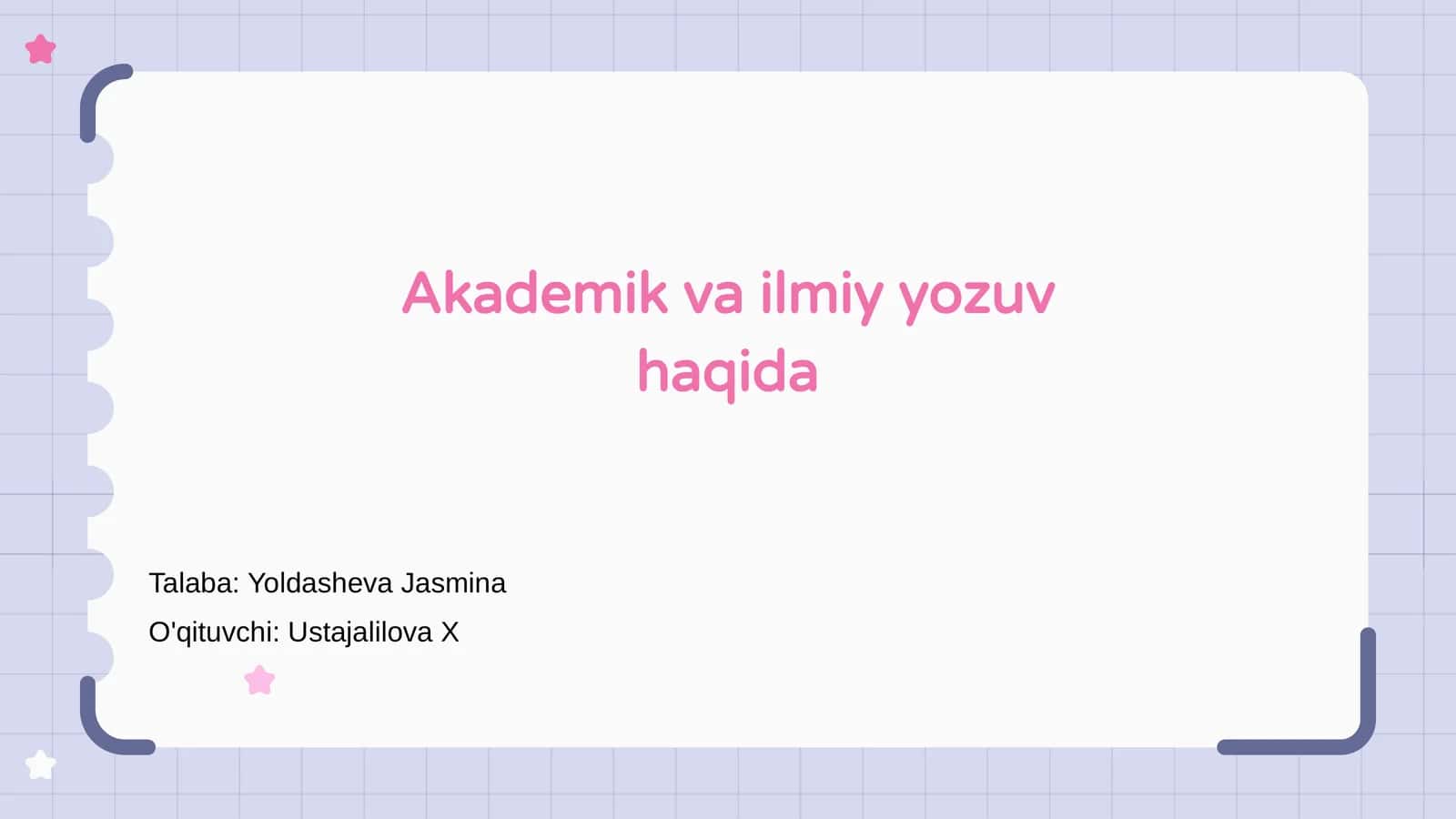 Akademik va ilmiy yozuv