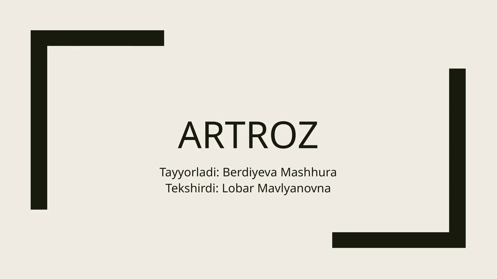Artroz