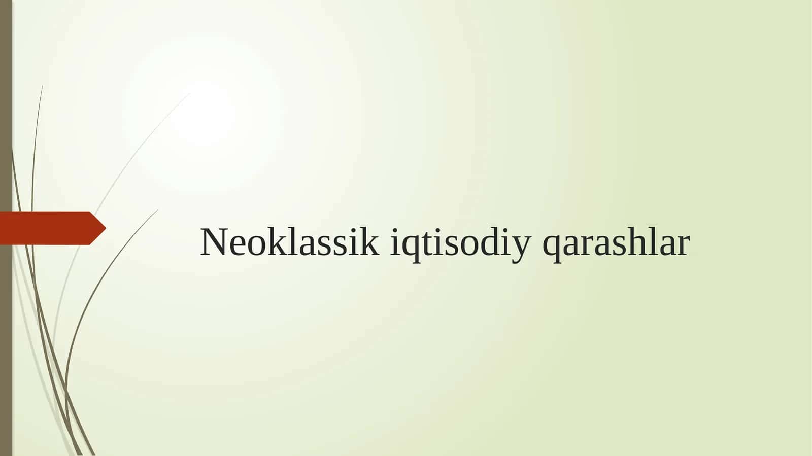 Neoklassik iqtisodiy qarashlar