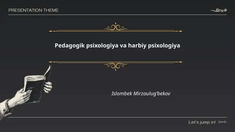 Pedagogik psixologiya va harbiy psixologiya