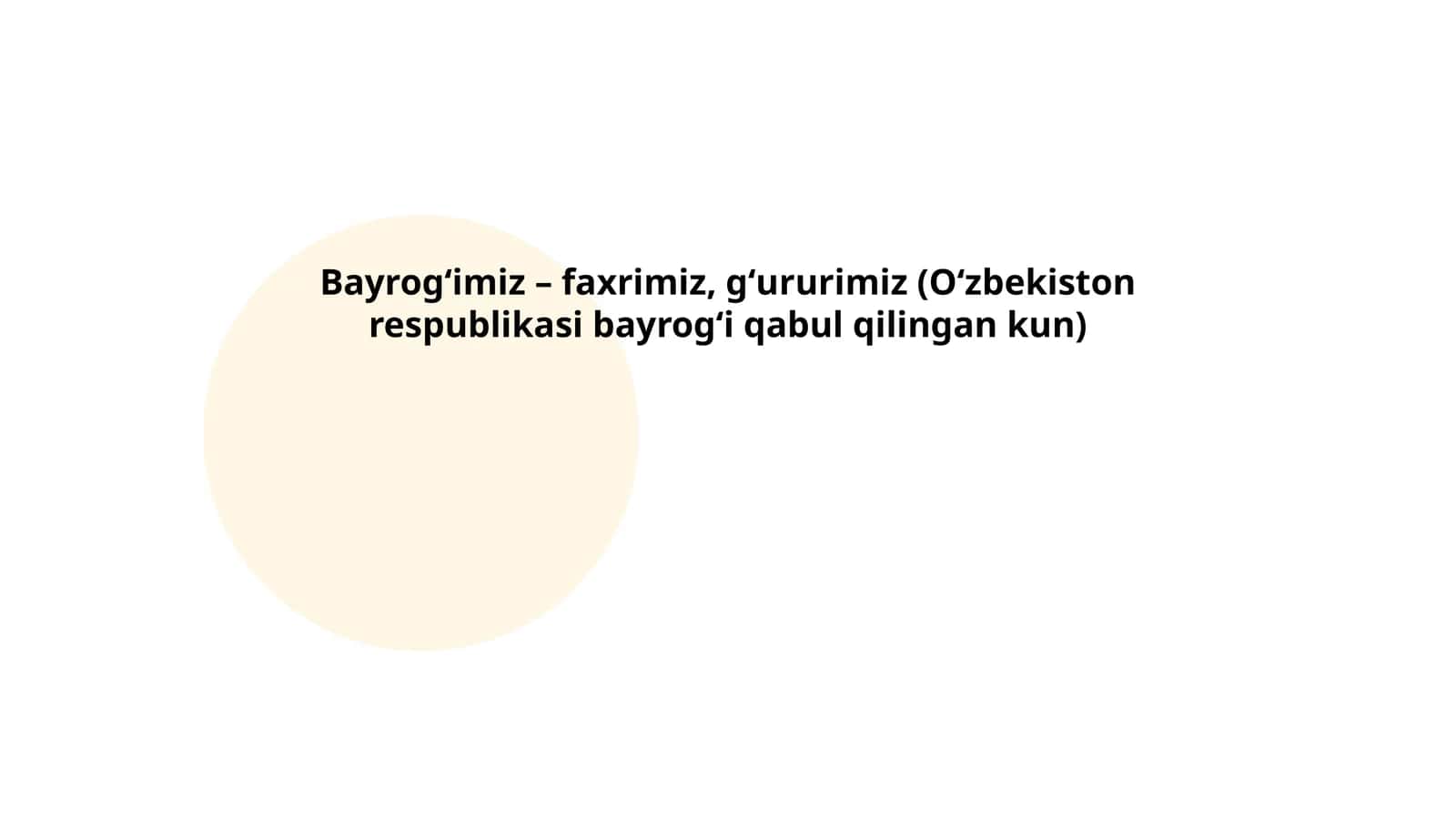 Bayrogʻimiz – faxrimiz, gʻururimiz (Oʻzbekiston respublikasi bayrogʻi qabul qilingan kun)