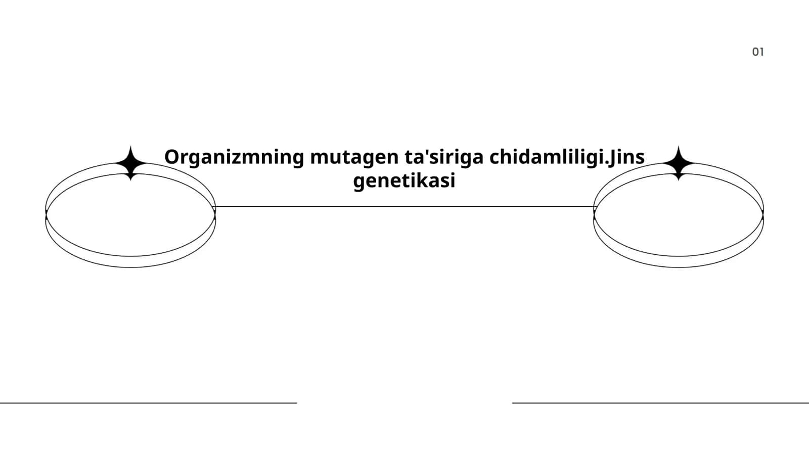 Organizmning mutagen ta'siriga chidamliligi.Jins genetikasi