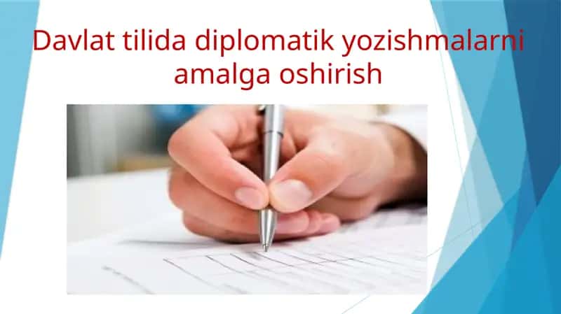 Diplomatik yozishmalar ma'ruzasi